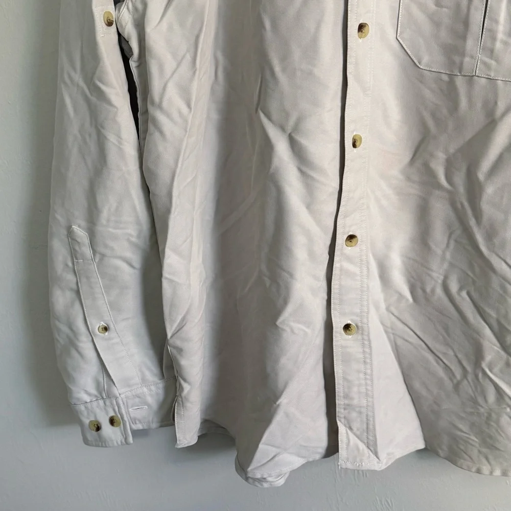 THE NORTH FACE Men’s Gray Button Down Shirt Outdoor Gorpcore Hiking A412 Size L